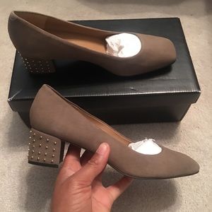 Brand New Suede Square Toe Pump
